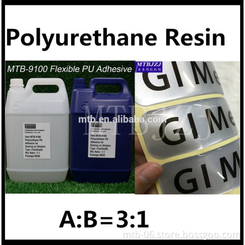 Flexible Water Based Two Components Polyurethane Adhesive Resin for Label Doming
